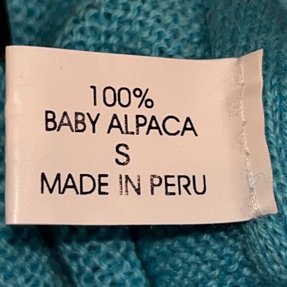 LINKS FASHION'S 100% BABY ALPACA Vintage Cardigan Sweater - Made in Peru - Small - Picture 9 of 9